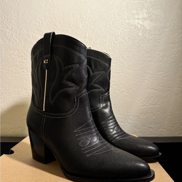 NEW Coach Black Ankle Booties - Picture 2 of 7